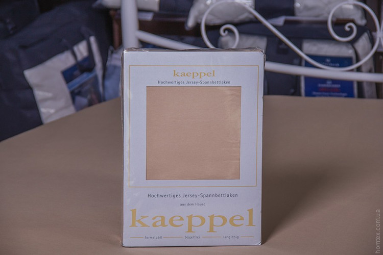 Простирадло на резинці трикотажне Kaeppel 140-160х200+25 см коричневе