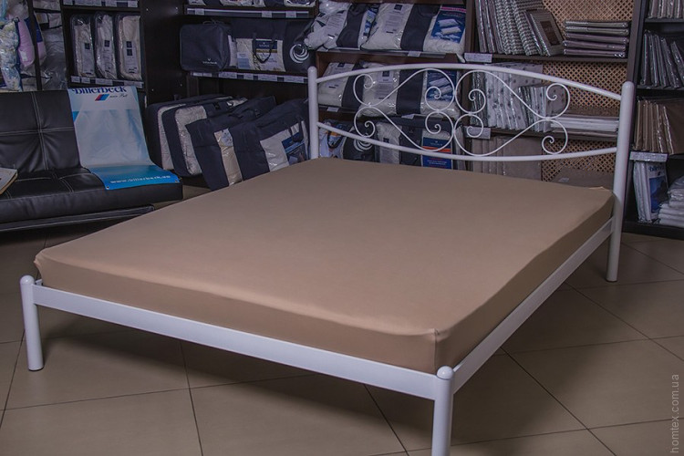 Простирадло на резинці трикотажне Kaeppel 140-160х200+25 см коричневе