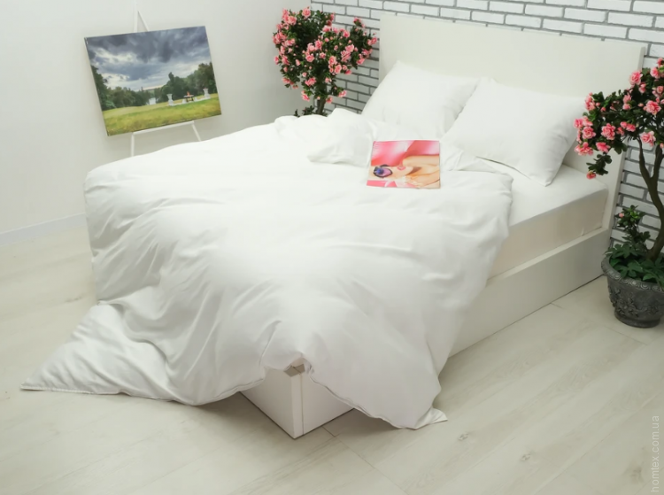 Простирадло на гумці La Scala сатин люкс SP-01 180х200 см + гумка