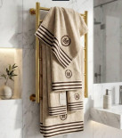 Набір рушників Maison D'or Delon Beige з 3-х штук 30x50 см + 50x100 см + 70x140 см