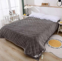 Покрывало велюровое Home Textile Ромбы 200х230 см темно-серое