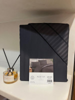 Постільна білизна Maiosn Dor Raye Elegante black сатин страйп євро Постільна білизна Maiosn Dor Raye Elegante black сатин страйп євро