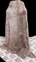 Плед из искусственного меха Liha с длинным ворсом шоколадный 210х225 см