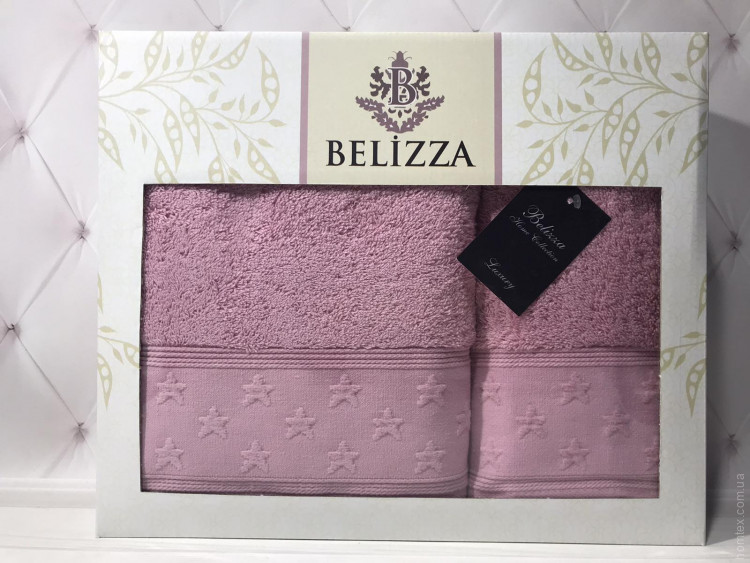Набор махровых полотенец Belizza из 2 штук 50x90 см+70x140 см, модель 23