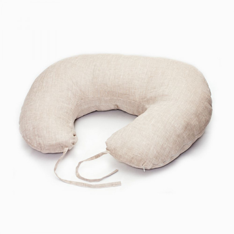 Льняная подушка для кормления с хлопковой тканью