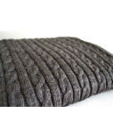 Плед вязаный Прованс косы SOFT графит 90x130 см
