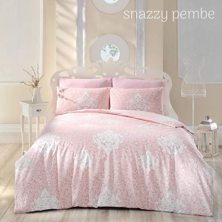 Постільна білизна Altinbasak Snazy pembe ранфорс євро