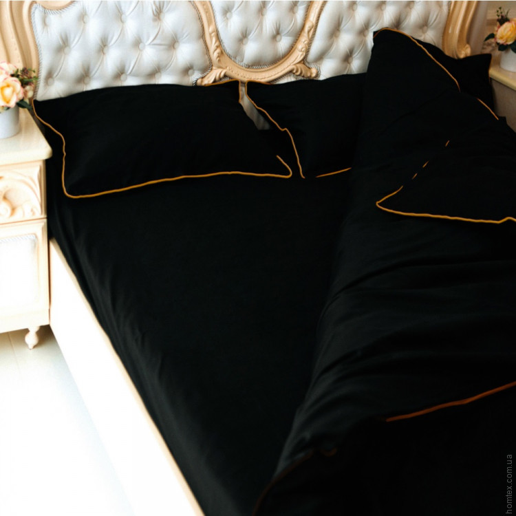 Постельное белье Mirson Corner Black Pearl сатин KING SIZE