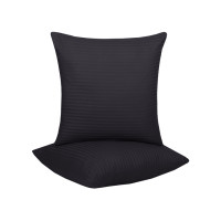 Набор наволочек из 2 шт 45х45 см Lotus Отель Сатин Страйп 1х1 черный