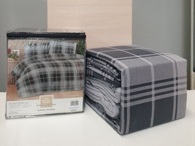 Постельное белье Cotton Collection фланель модель 66 полуторное