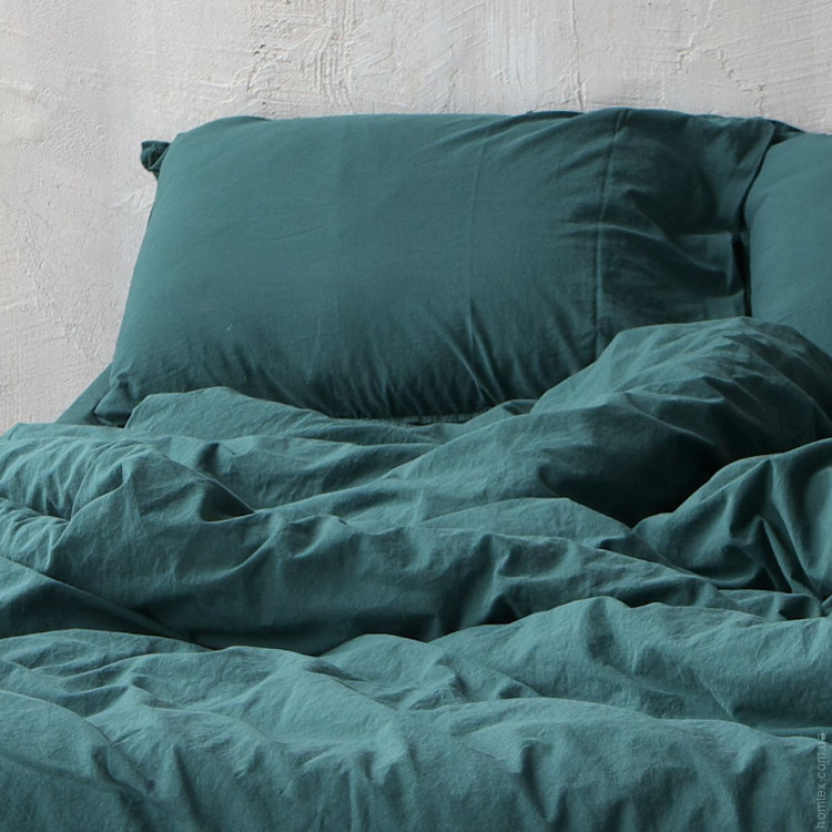 Постільна білизна Limasso Dark Green Standart євро
