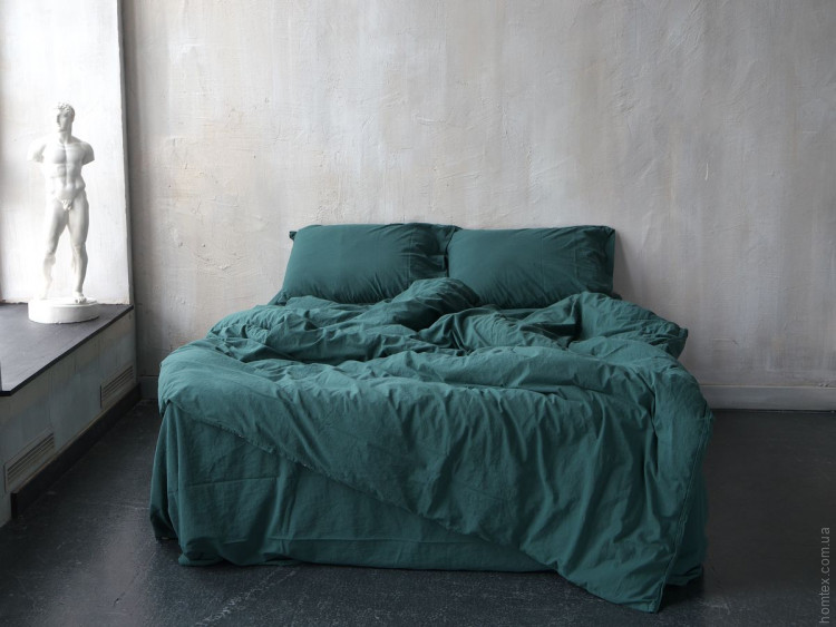 Постільна білизна Limasso Dark Green Standart євро
