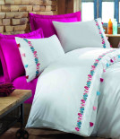 Постільна білизна Dantela Vita Embroidered Valeria fusya євро