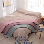 Покрывало вафельное Colorful Home Вензель 200x230 см Розовое