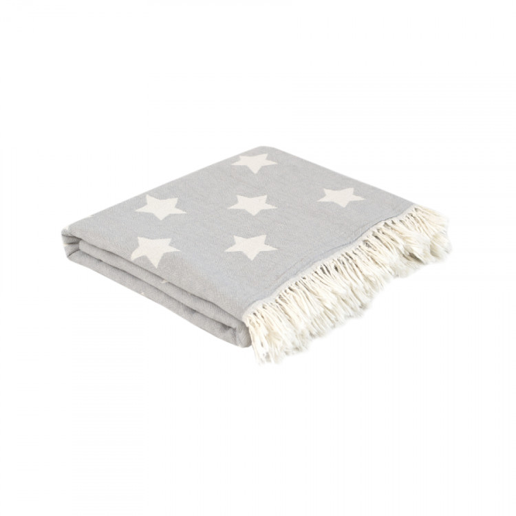 Плед Lotus Home Star throw серый 130х170 см