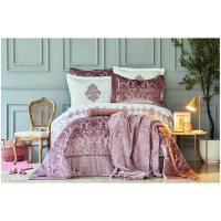 Набор постельного белья с одеялом Karaca Home - Volante g.kurusu розовый (11 предметов)