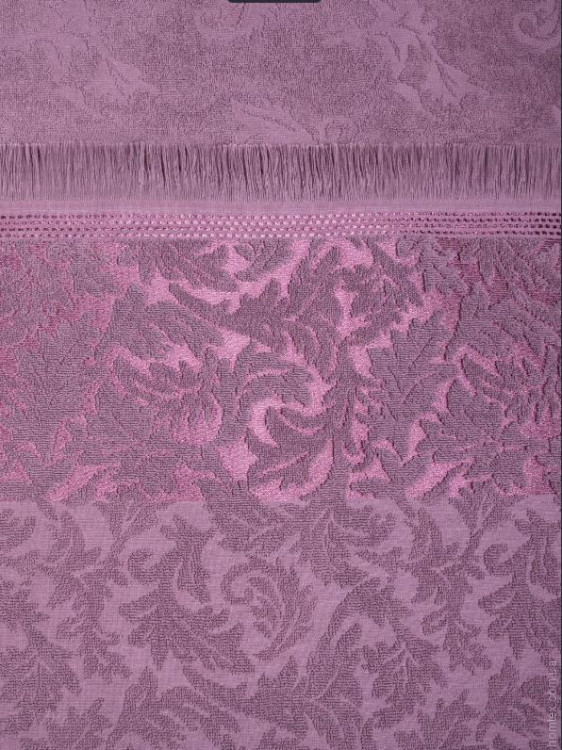 Простирадло махрове Uniko crown home 200x230 см Вензель фіолетовий