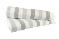 Рушник махровий Hobby STRIPE Peshtemal сірий 50x90 см 