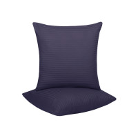 Набір наволочок з 2 шт 45х45 см Lotus Готель Сатін Страйп 1х1 темно-синій