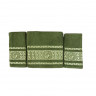 Набор махровых полотенец Gold Soft Life Версаче из 3 шт. 50х90 см и 70х140 см зеленый