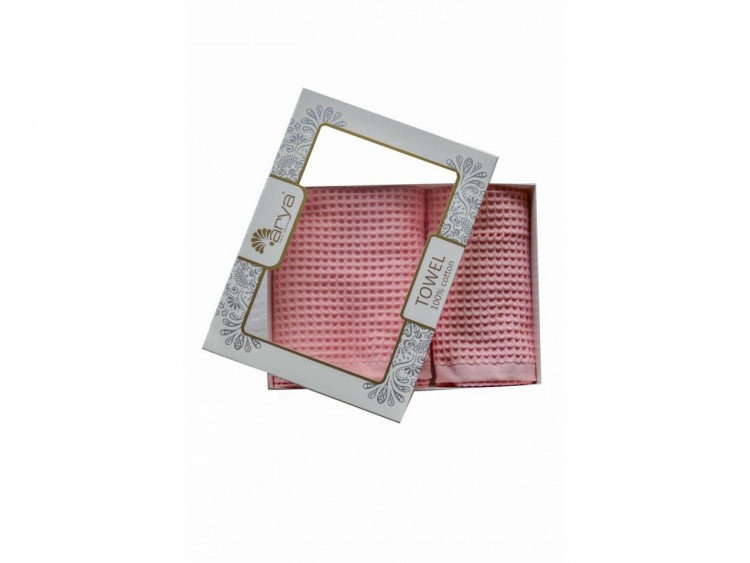 Набор полотенец Arya Pike розовый 50x90 см +70х140 см