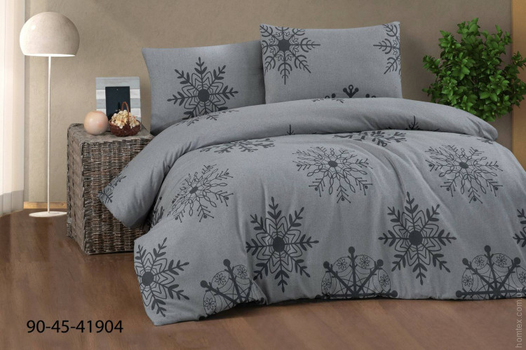 Постельное белье Cotton Collection фланель модель 67 полуторное