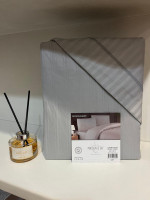 Постільна білизна Maiosn Dor Raye Elegante grey сатин страйп євро Постільна білизна Maiosn Dor Raye Elegante grey сатин страйп євро