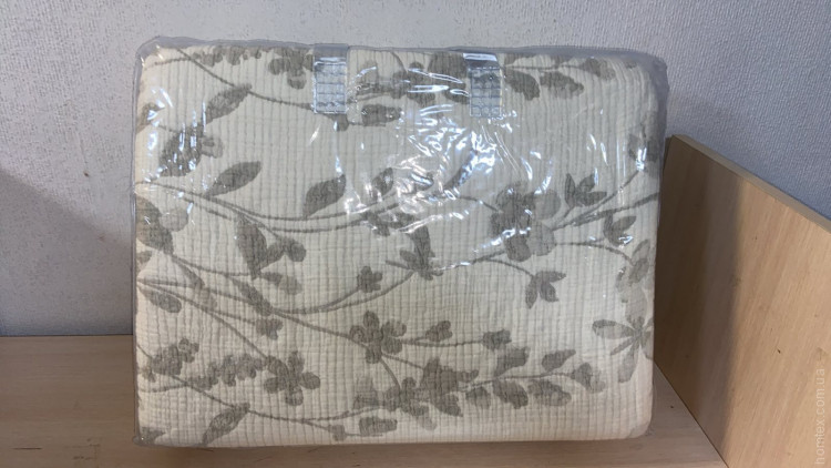 Муслиновое покрывало Moss Home 230x250 см Веточки крем - оливково-бежевое Муслиновое покрывало Moss Home 230x250 см Веточки крем - оливково-бежевое