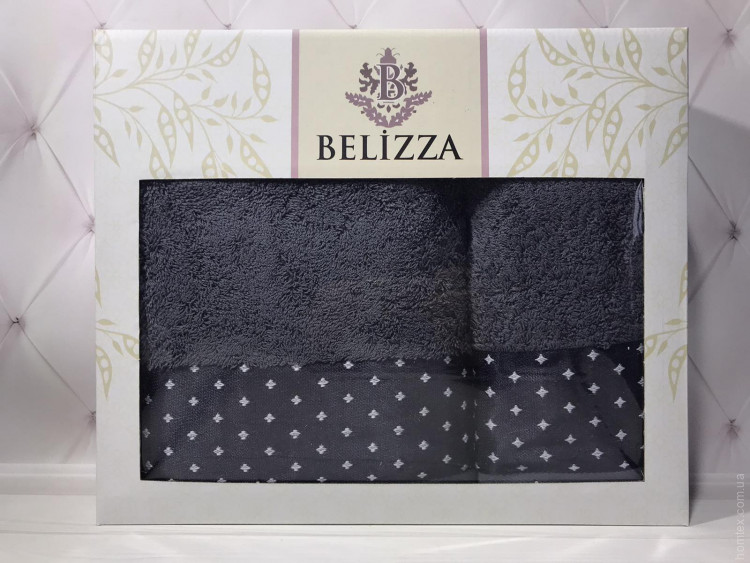 Набор махровых полотенец Belizza из 2 штук 50x90 см+70x140 см, модель 25