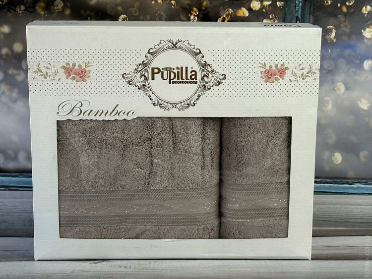 Набор махровых полотенец Pupilla из 2-х штук 50х90 см + 70х140 см Модель 20