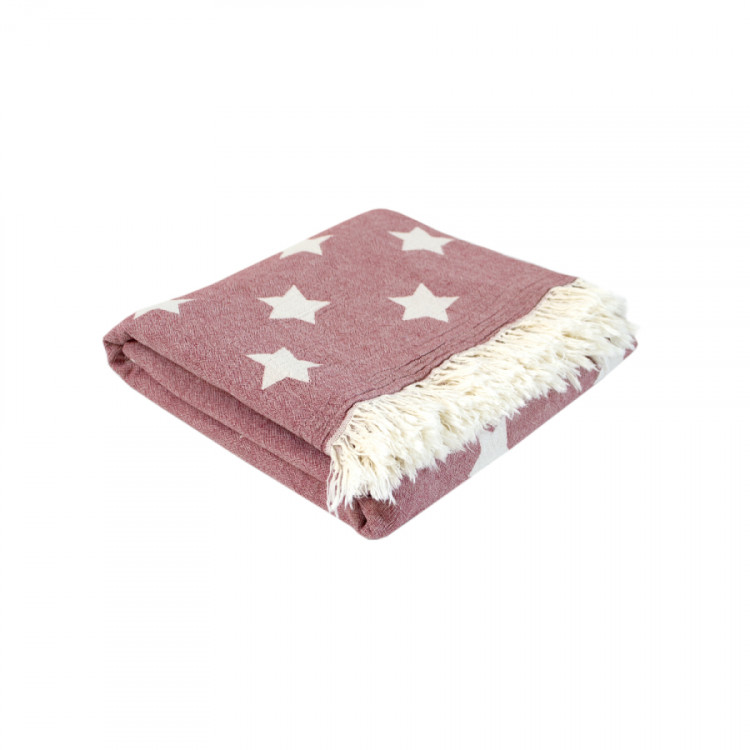 Плед Lotus Home Star throw бургунді 130х170 см