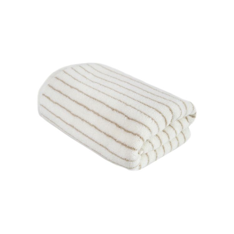 Рушник Lotus Home Готель Premium Microcotton Stripe Ecru-Kahve (екрю-коричневий) 50х90 см 550 г/м²
