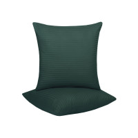 Набір наволочок з 2 шт 45х45 см Lotus Готель Сатін Страйп 1х1 смарагд