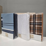 Простынь на резинке c наволочками из фланели Cotton Collection 160х200 см + 25 см, в ассортименте модель 2