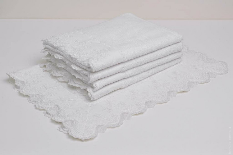 Полотенце Gul Guler Defne white 50x90 см