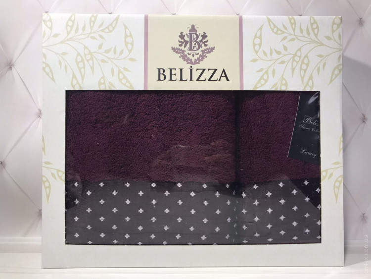Набор махровых полотенец Belizza из 2 штук 50x90 см+70x140 см, модель 26
