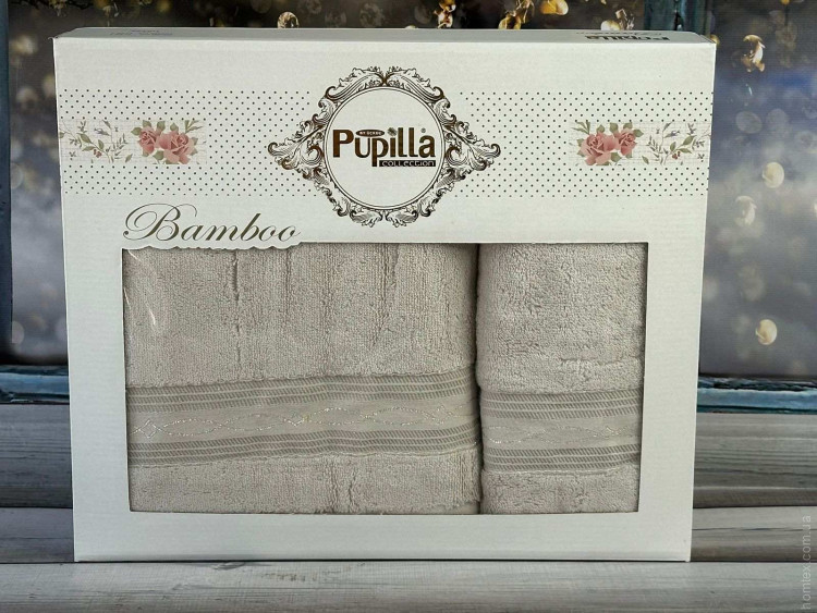Набор махровых полотенец Pupilla из 2-х штук 50х90 см + 70х140 см Модель 21