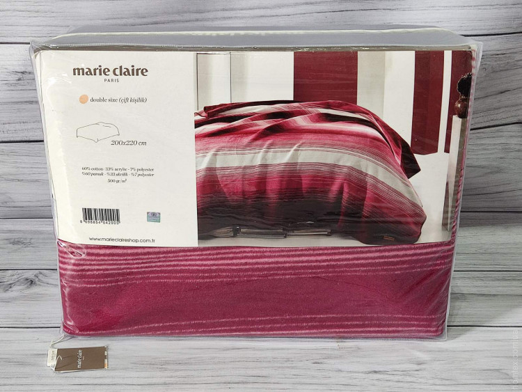 Хлопковый плед Marie Claire Gill-red 200х220см