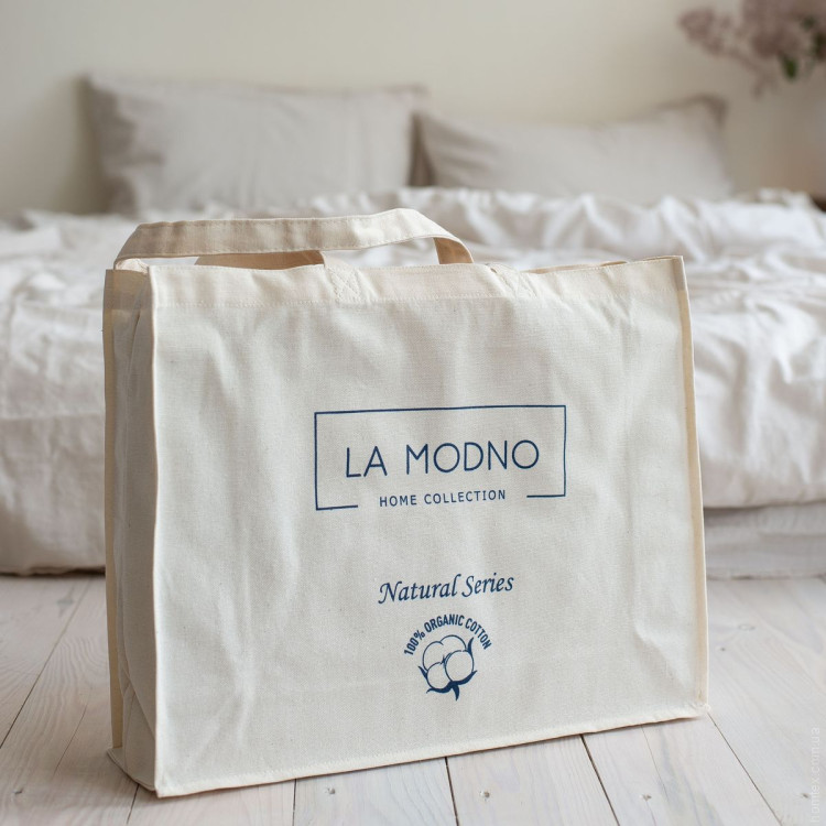 Постільна білизна La Modno White (біла) Sand Stonewashed полуторна