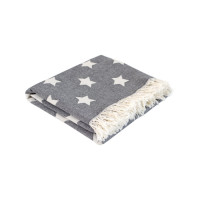 Плед Lotus Home Star throw чорний 130х170 см