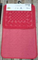Набор ковриков Zeron Cotton Mat модель V3 50x60 см + 60x100 см, красный