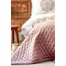 Набор постельное белье с пледом и покрывалом  Karaca Home Chester pudra 2020-1 пудра евро 