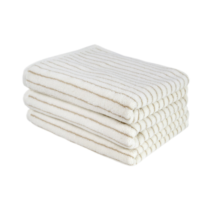 Рушник Lotus Home Готель Premium Microcotton Stripe Ecru-Kahve (екрю-коричневий) 90х150 см 550 г/м²