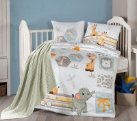 Постельное белье First Choice Baby Digital Satin Nirvana Safari с пледом-покрывалом для малышей