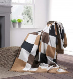 Двусторонний хлопковый плед Moss Home 180x220 см, модель 2