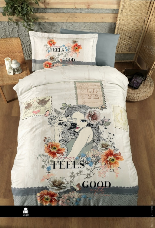Постельное белье First Choice Feels good 3D satin полуторный