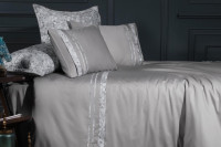Постільна білизна La Romano Florence ash єгипетський сатин євро максі
