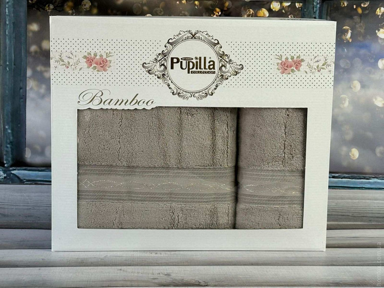 Набор махровых полотенец Pupilla из 2-х штук 50х90 см + 70х140 см Модель 22