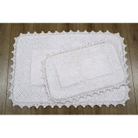 Набор ковриков для ванной Irya Carmela pembe розовый 40x60 см + 60x90 см
