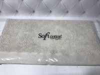 Махровое полотенце 50х100 см. Soft cotton Leaf беж